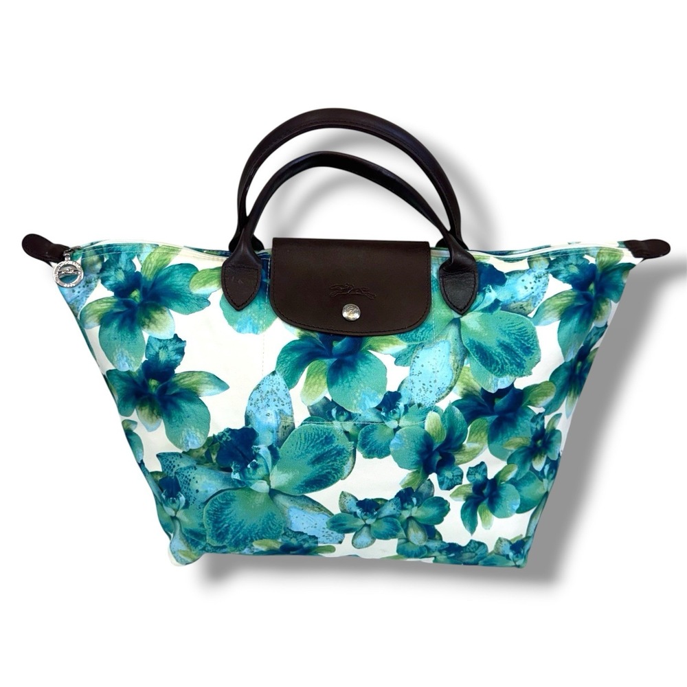 Longchamp Le Pliage Modele Depose Floral Weekend Bag Tote LE Limited Edition EUC